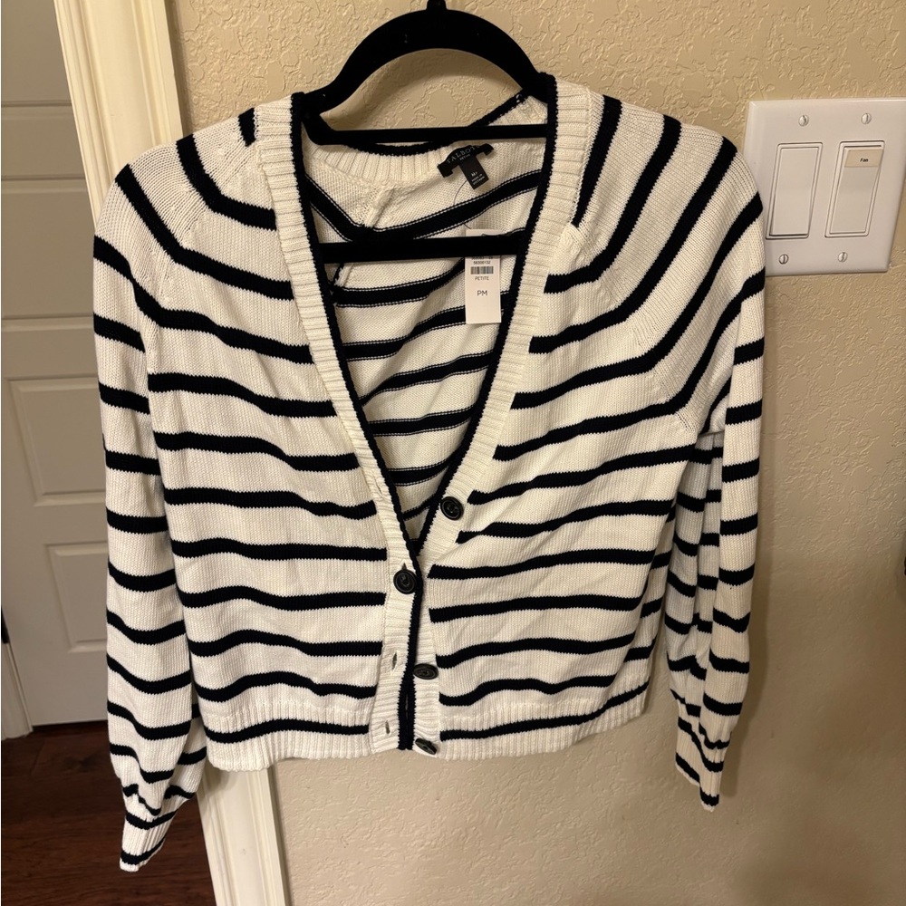 Black and white striped sweater